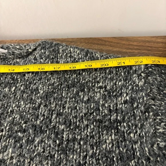 Zara Women's M Chunky Knit Marl Grey White Sweater/Cardigan - Picture 7 of 10